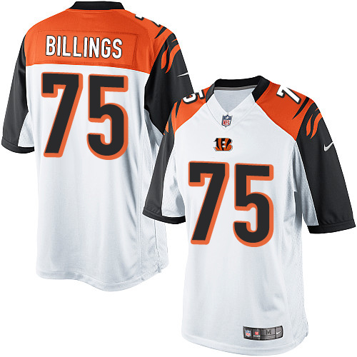 Youth Elite Andrew Billings Nike Jersey White Road - #75 NFL Cincinnati Bengals
